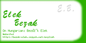 elek bezak business card